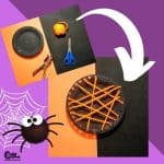 Halloween Paper Plate Spider Web Craft for Kids with Worksheets (4-6 Years Old)