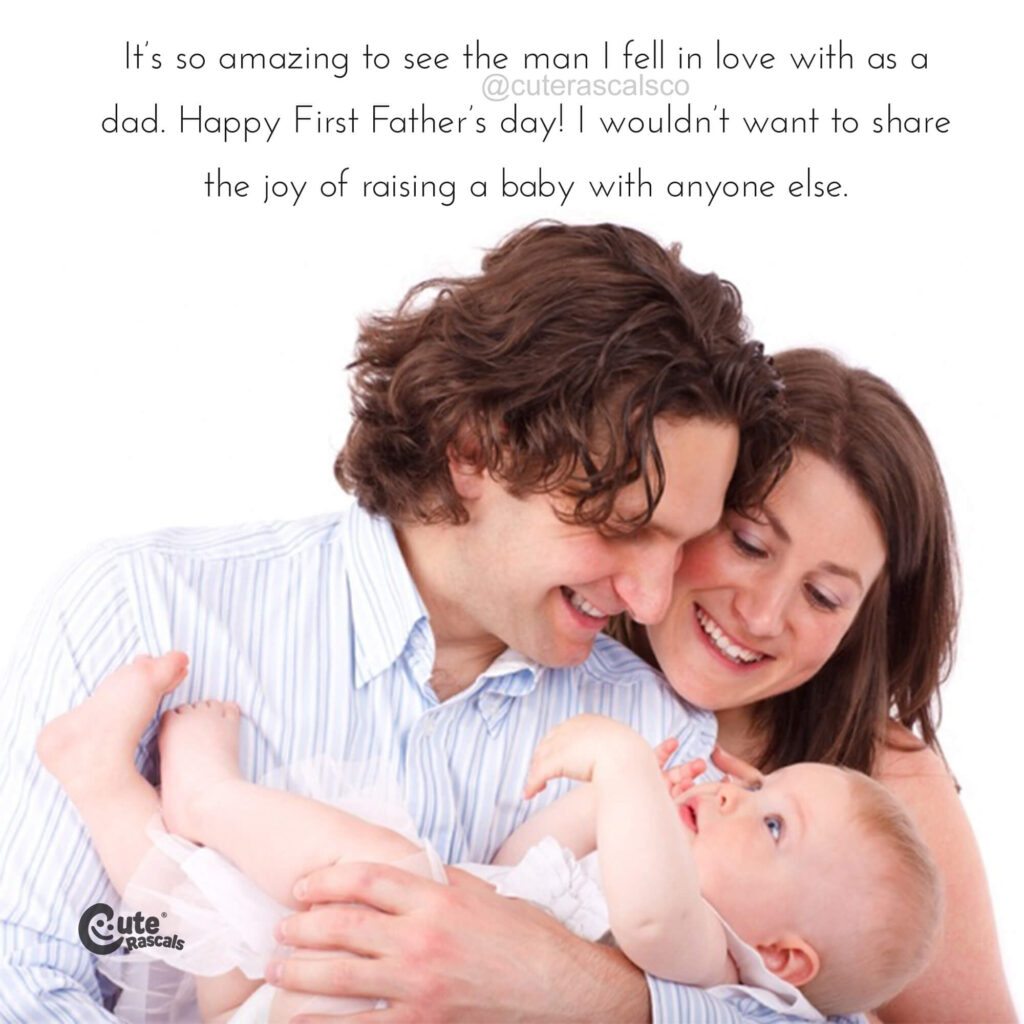happy first fathers day message