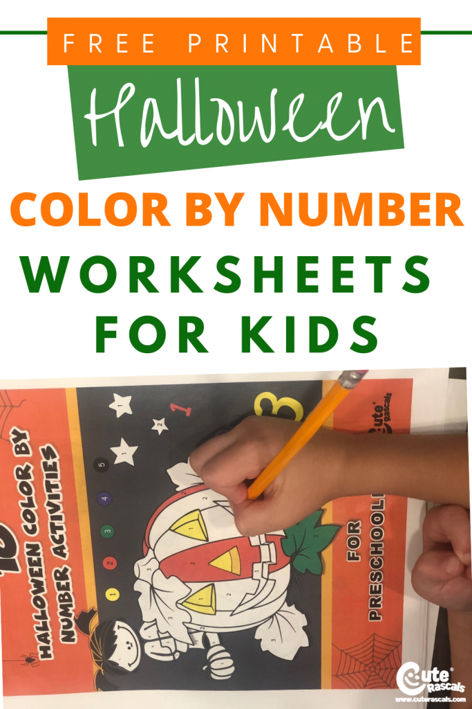 Level up your little one's coloring skills by incorporating number lessons. Check out this post to download 10 pages of free printable Halloween color by number activity sheets for preschoolers.