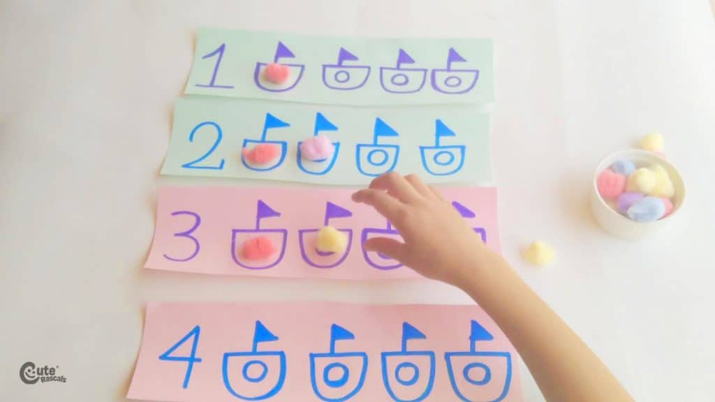 Fun number and quantity game for kids