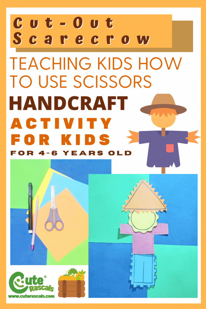 Teaching Kids to Use Scissors Cut Out Scarecrow