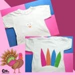 DIY Turkey Tshirt Thanksgiving Craft for Kids Worksheets (4-6 Year Olds)