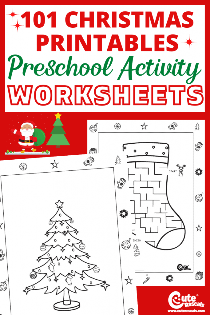 Christmas Activity Worksheets For Preschoolers 101 Pages Of Free 