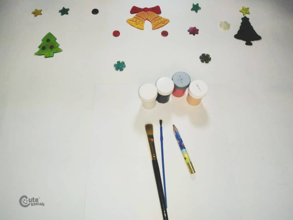 Materials for Santa Claus drawing