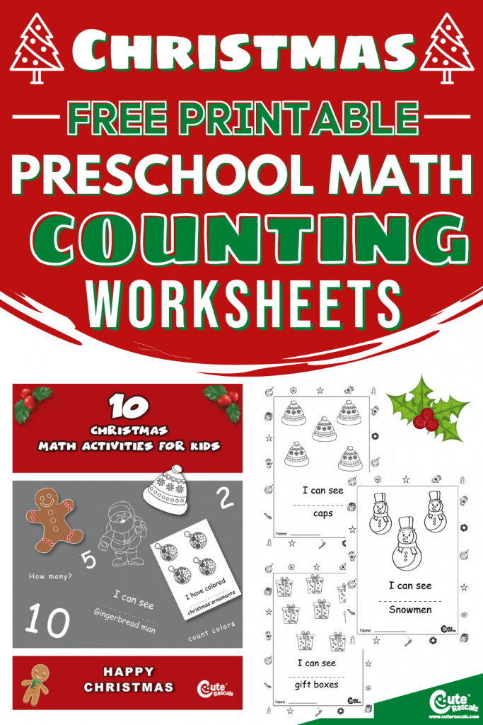 Make math fun and more interesting for preschoolers by giving them fun worksheets. Click this to print our free printable Christmas math worksheets.