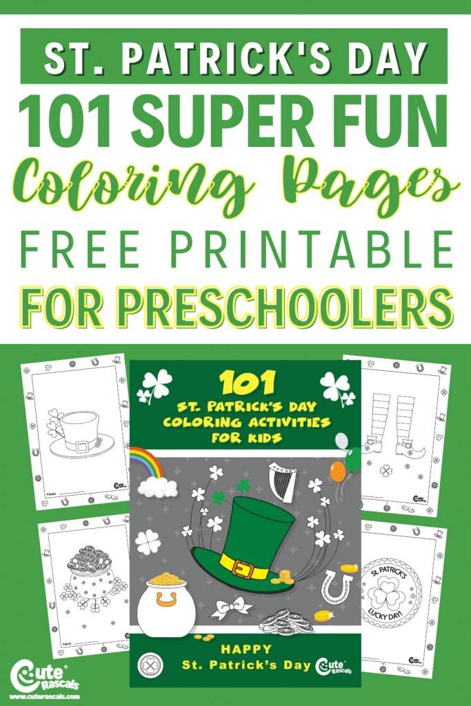 Keep kids busy with this free printable St. Patrick's day coloring sheets for kindergarten