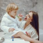 brush your child's teeth