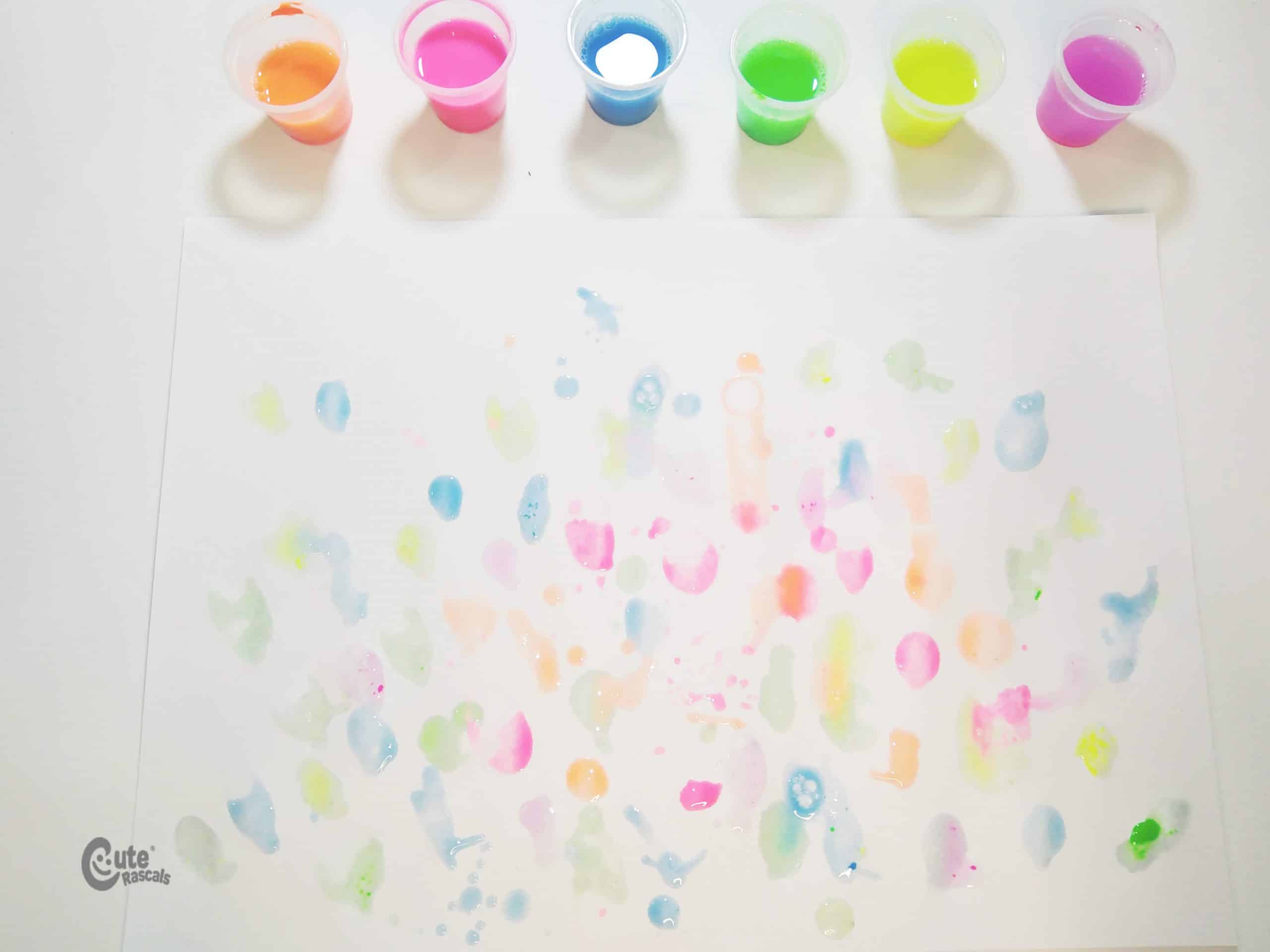 Colorful bubbles sensorial activity