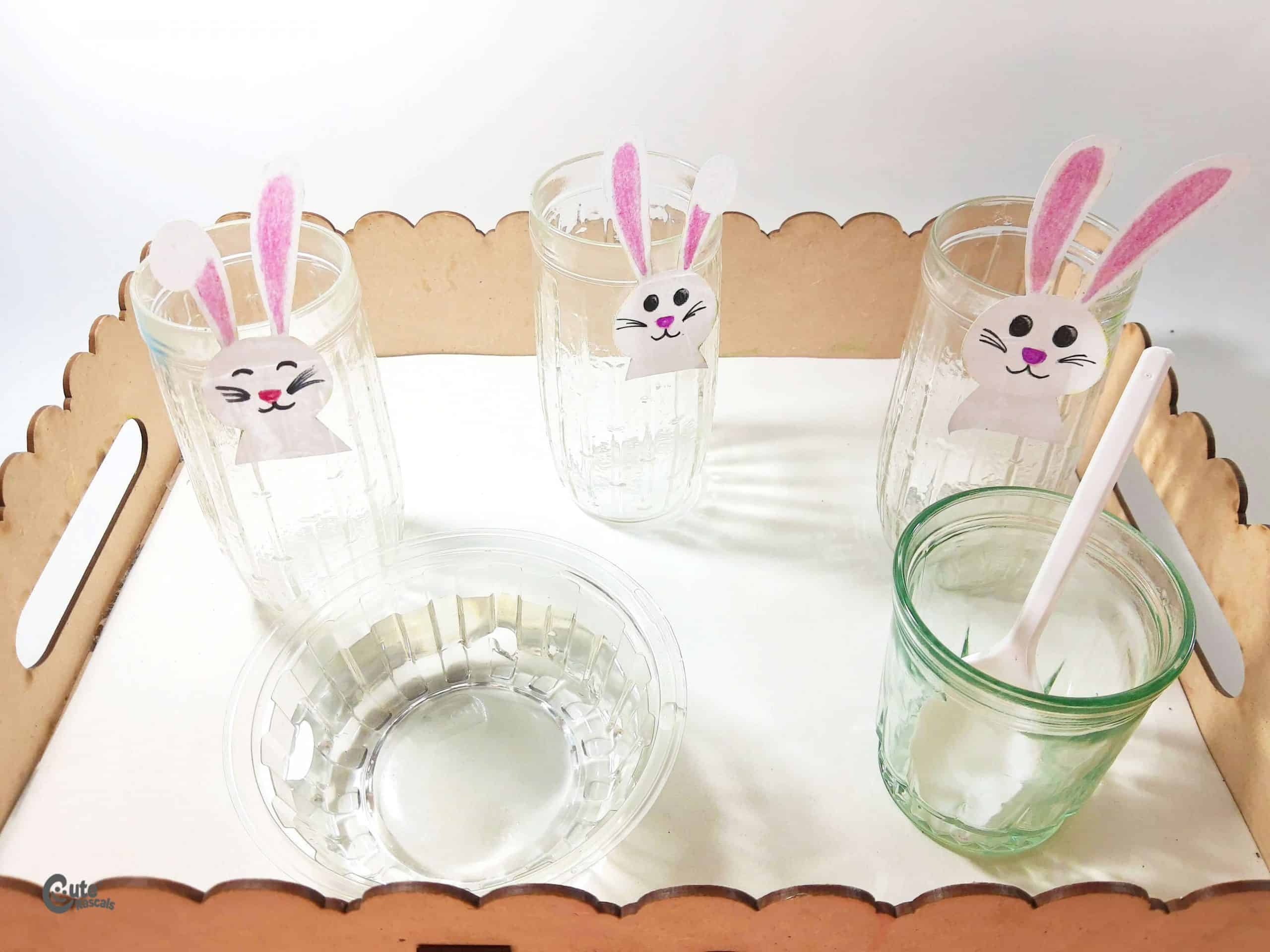 Materials Rabbits Are Thirsty Easter activity for kids