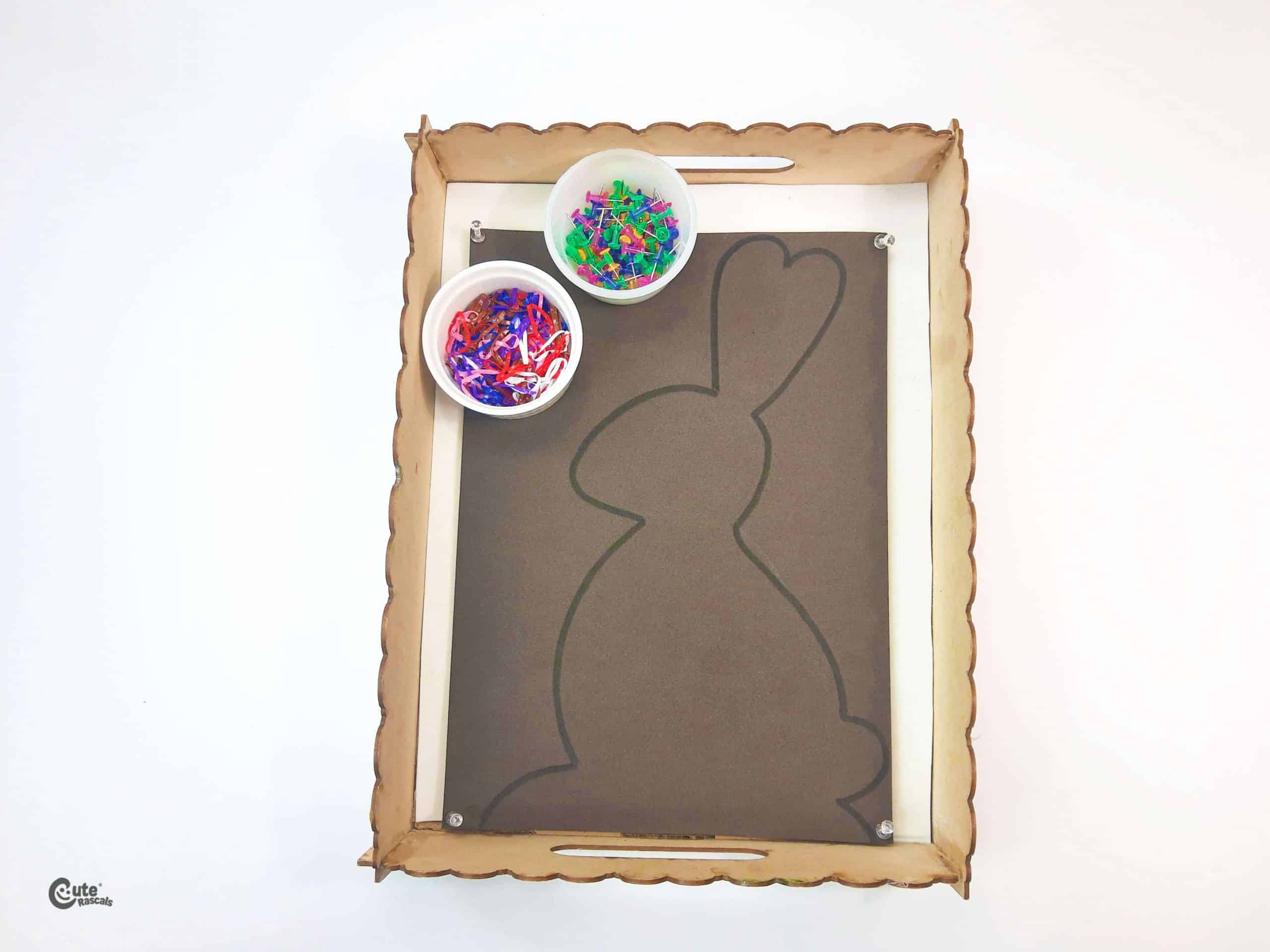 Materials Rabbits With Colored Rubber Bands Activity. Fun Easter activities