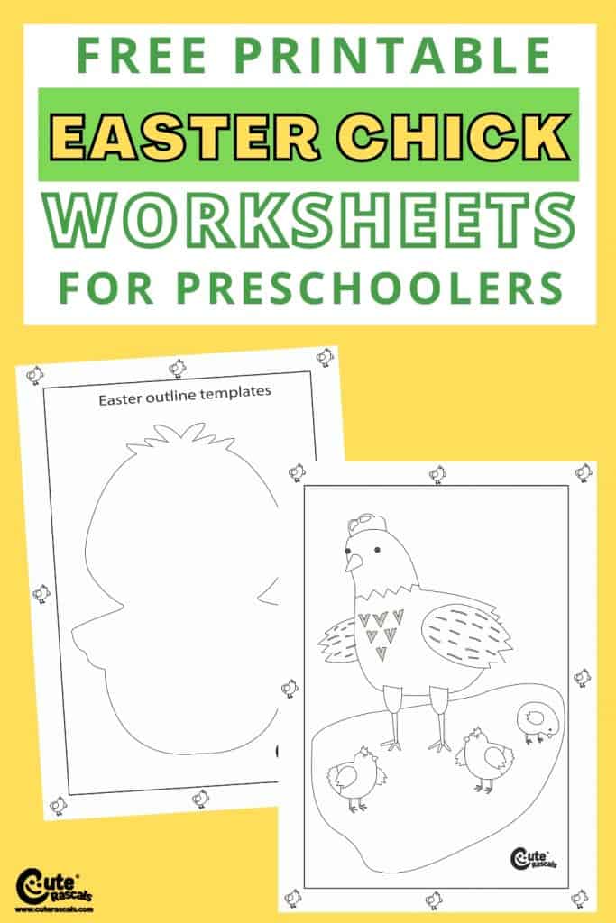 Free printable Easter chick worksheets