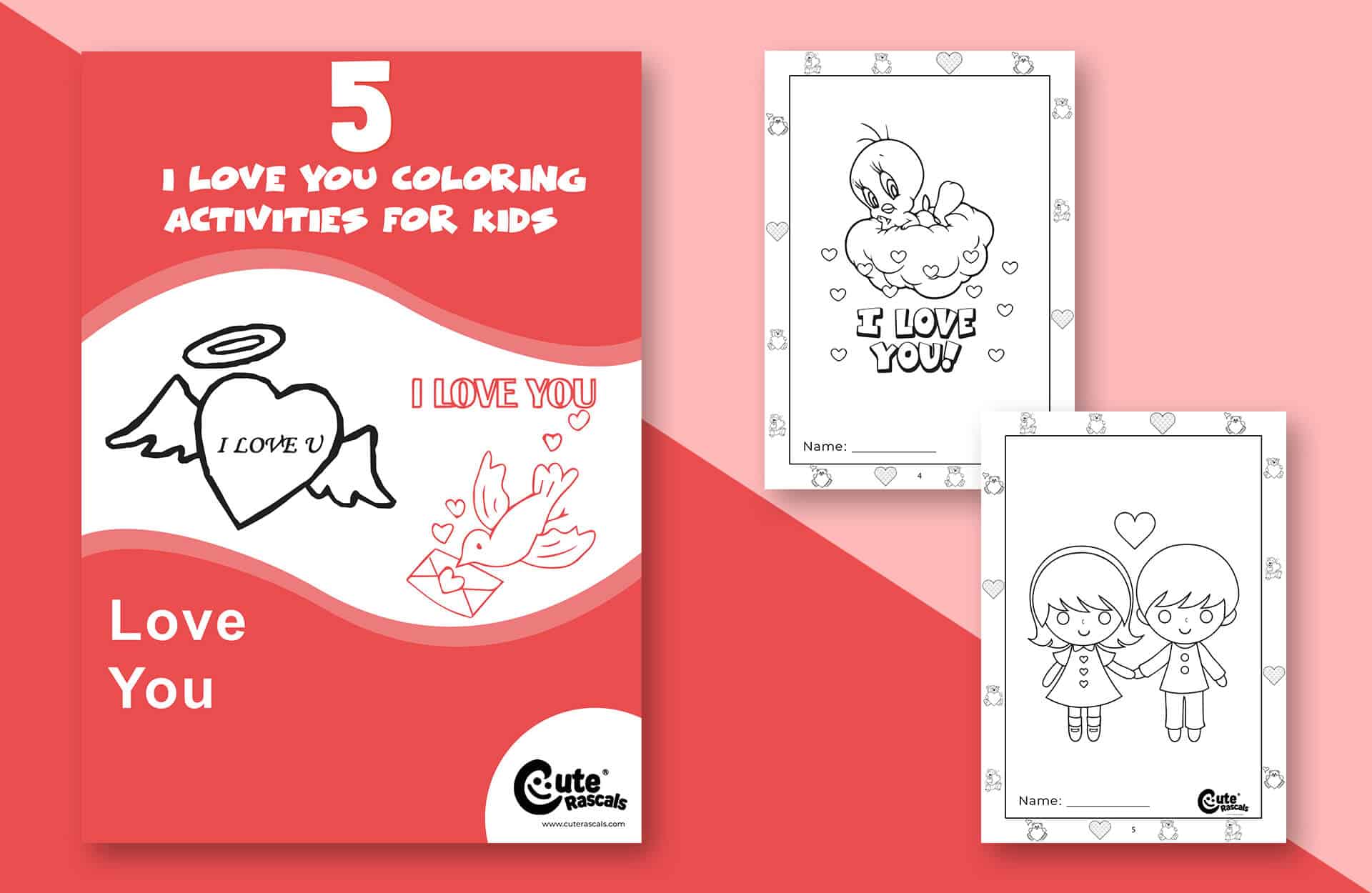 I Love You Coloring Pages for Kids to Develop Creativity