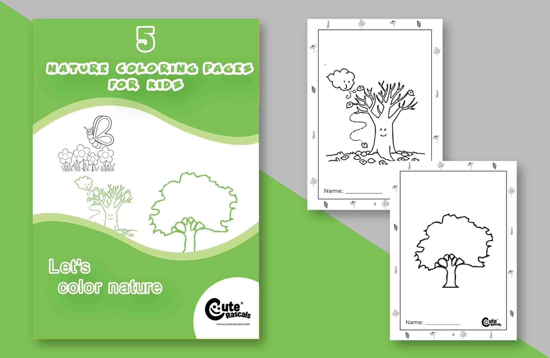 5 Beautiful Nature Coloring Pages for Kids Will Appreciate