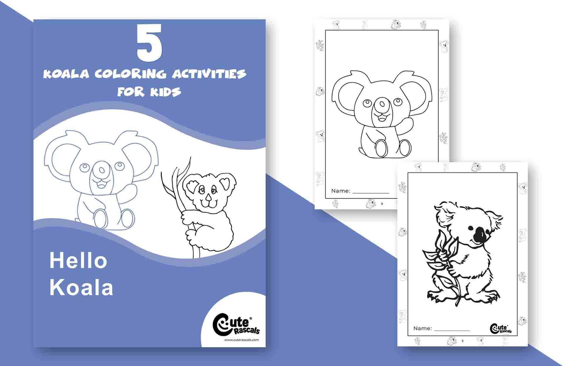 5 Cute Koala Coloring Pages for Kids to Enjoy