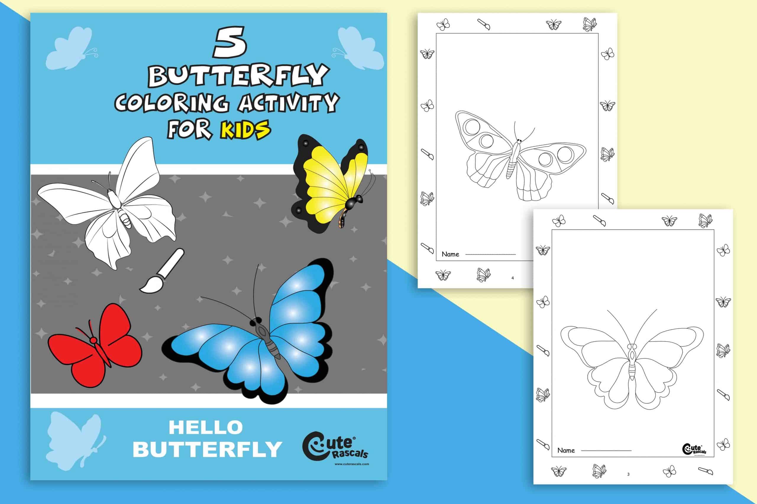 Beautiful Butterfly Coloring Pages: 5 Sheets Everyone Needs