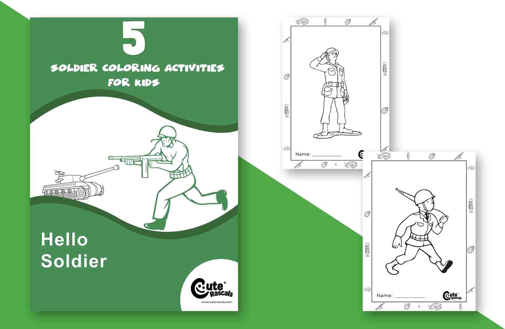 5 Easy Soldier Coloring Pages for Patriotism in Kids
