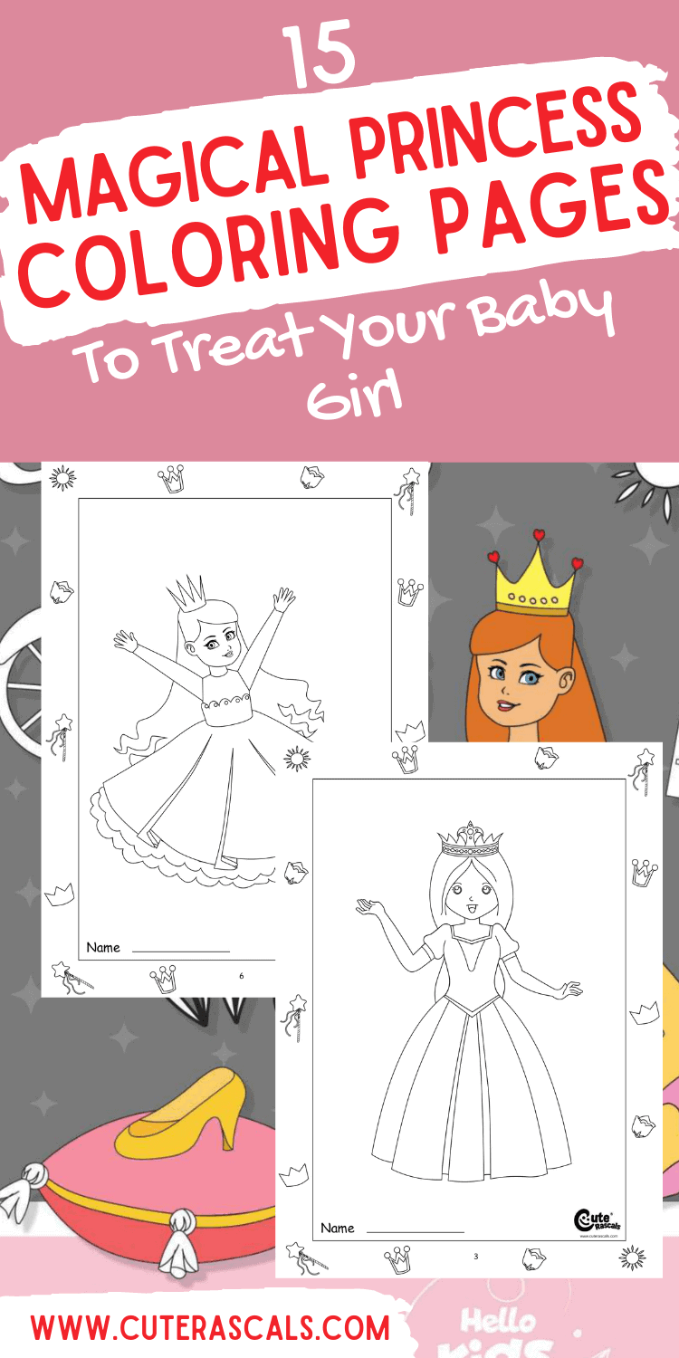 15 Magical Princess Coloring Pages to Treat Your Baby Girl
