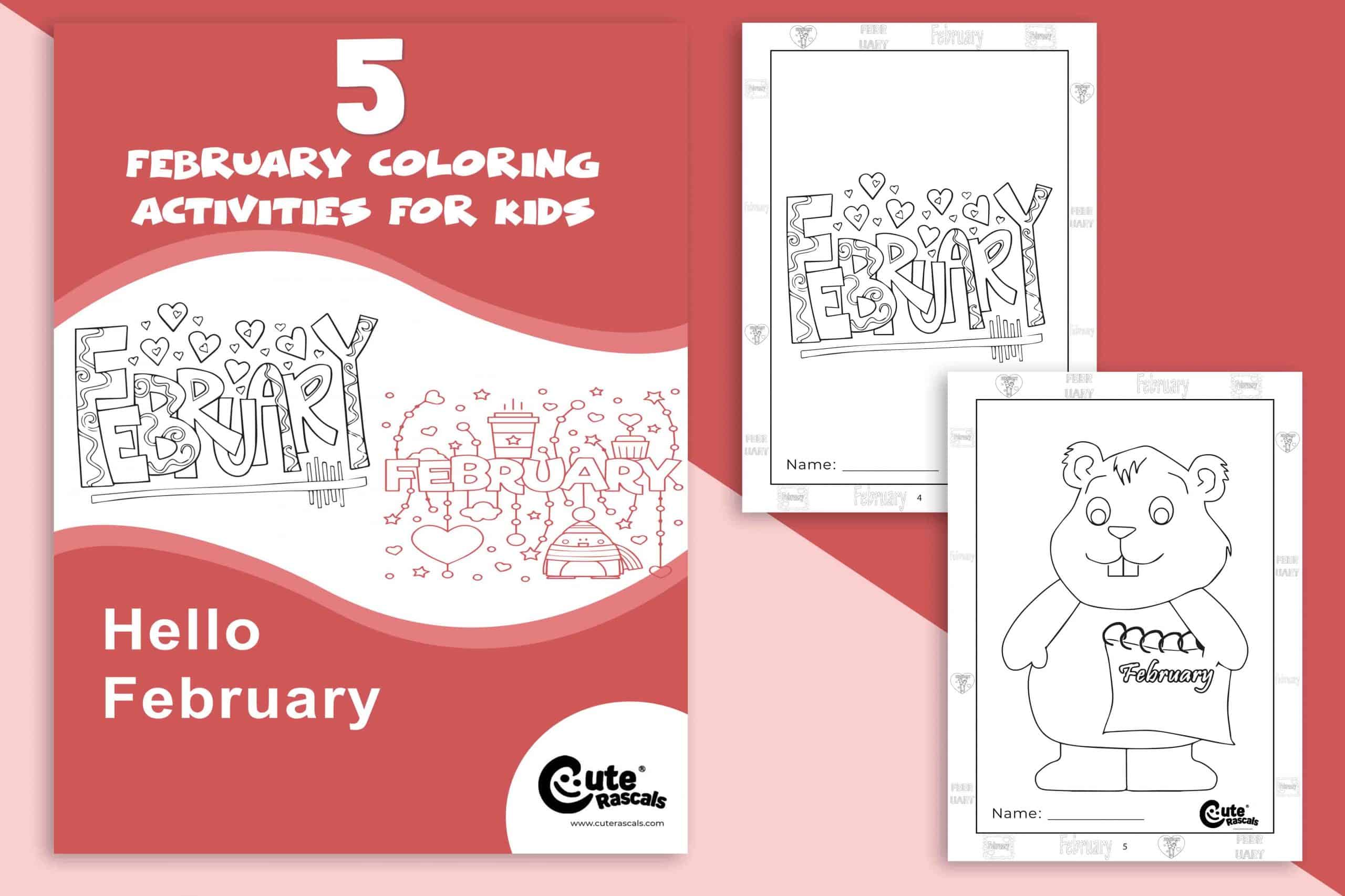 5 Beautiful February Coloring Pages for Kids to Enjoy