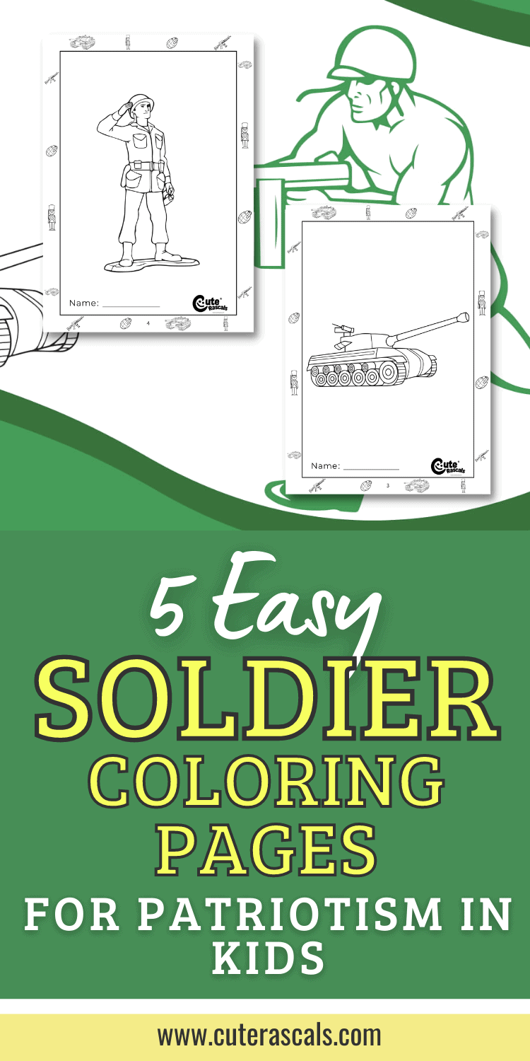 5 Easy Soldier Coloring Pages for Patriotism in Kids