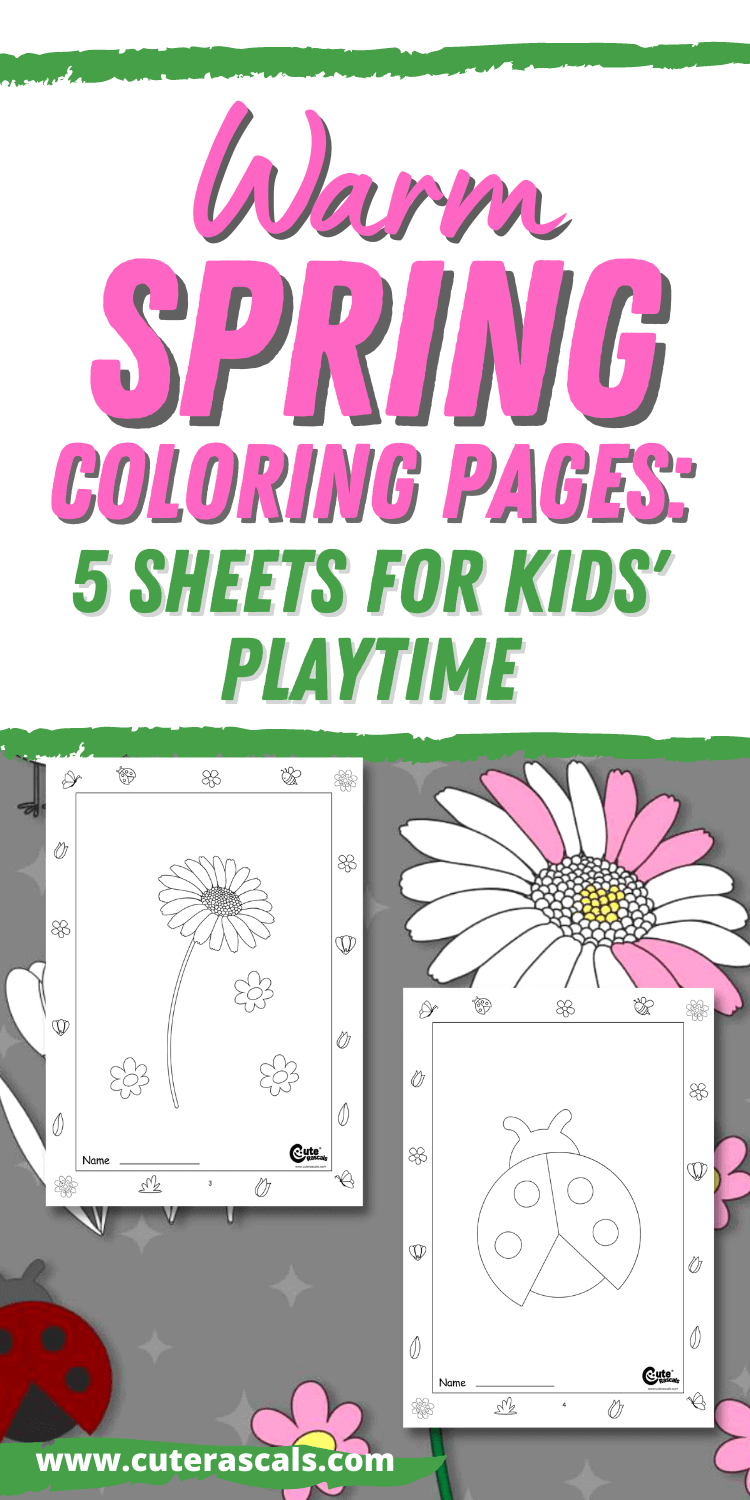 Warm Spring Coloring Pages: 5 Sheets for Kids' Playtime