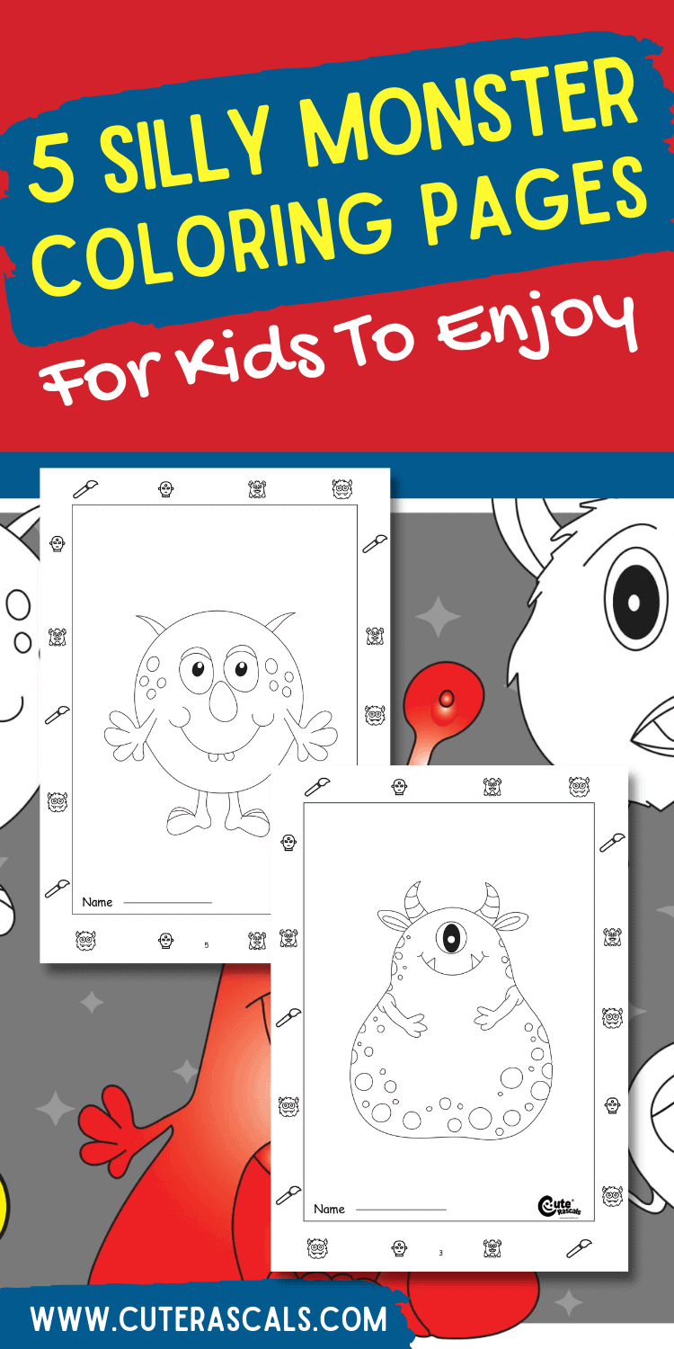 5 Silly Monster Coloring Pages for Kids to Enjoy