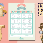 Outdoor Scavenger Hunt For Kids to Recognize 16 Different Shapes!