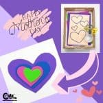 Colorful Hearts Easy Mother's Day Crafts for Preschoolers Fine Motor Skills Montessori Worksheets (4-6 Year Olds)