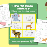 Easy! How To Draw 10 Cute Animals For Kids In Simple Steps