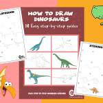 10 Fun Dinosaur Drawing Guide Of Kids