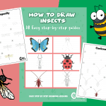 How To Draw: 10 Cute Insect Drawing Guides For Kids And Beginners