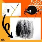 Paint the Invisible Spider Halloween Art Ideas for Preschoolers Worksheets (4-6 Year Olds)