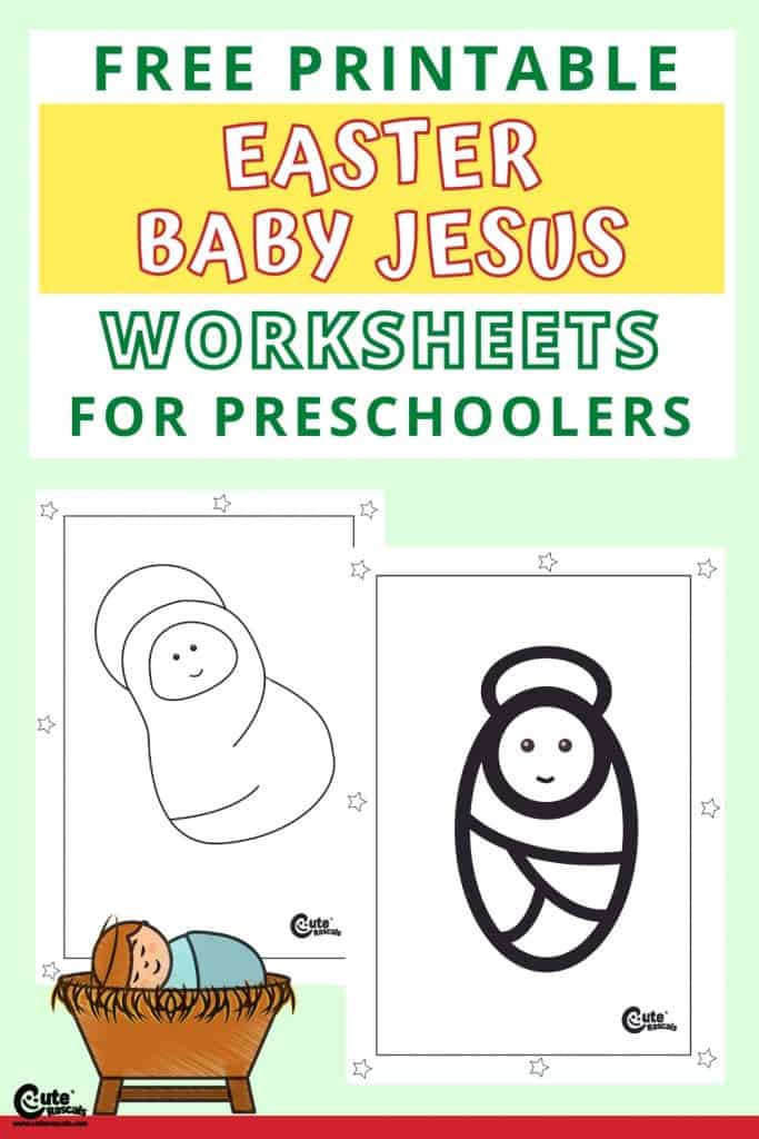 Free printable Baby Jesus worksheets