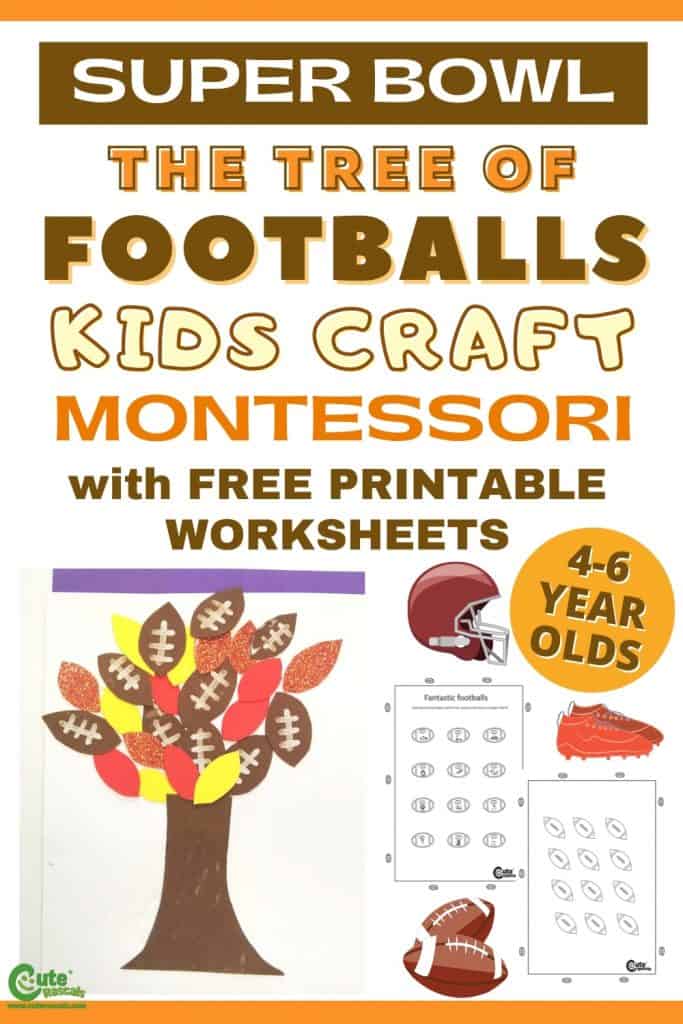 The tree of footballs. Easy football crafts for kids
